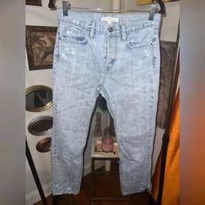 Jonathan Simkhai Paisley Print Distressed Jeans size 26